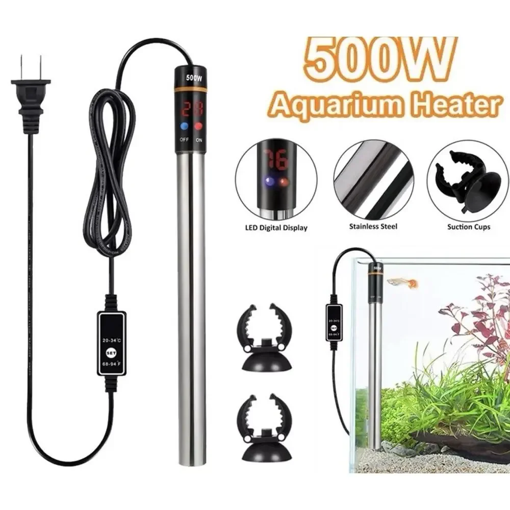500w Anti Explosion Aquarium Heater With Alarm